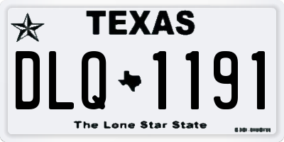 TX license plate DLQ1191