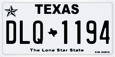 TX license plate DLQ1194
