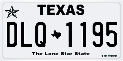 TX license plate DLQ1195