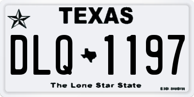 TX license plate DLQ1197