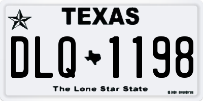 TX license plate DLQ1198