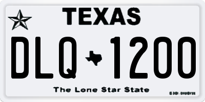 TX license plate DLQ1200