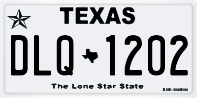 TX license plate DLQ1202