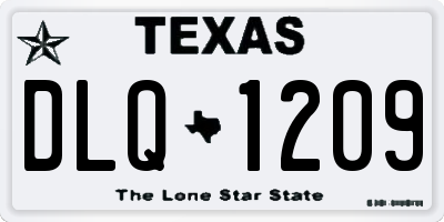 TX license plate DLQ1209