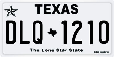 TX license plate DLQ1210