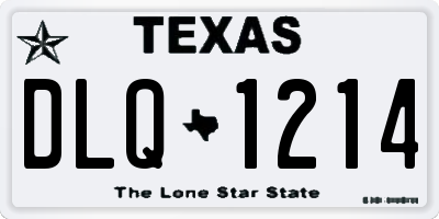 TX license plate DLQ1214