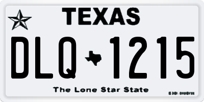 TX license plate DLQ1215