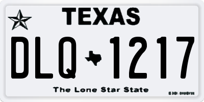 TX license plate DLQ1217