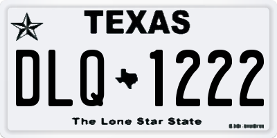TX license plate DLQ1222