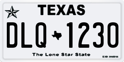 TX license plate DLQ1230