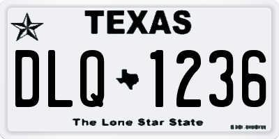 TX license plate DLQ1236
