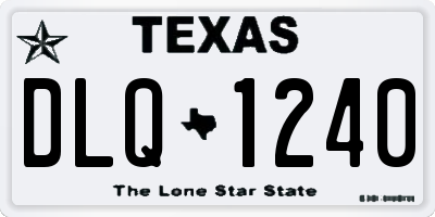 TX license plate DLQ1240