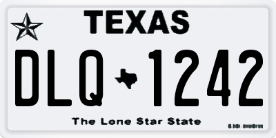TX license plate DLQ1242