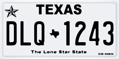TX license plate DLQ1243