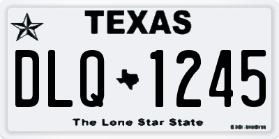 TX license plate DLQ1245