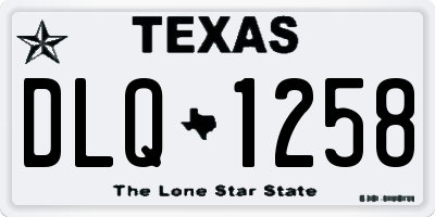 TX license plate DLQ1258
