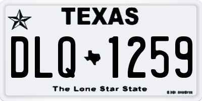 TX license plate DLQ1259