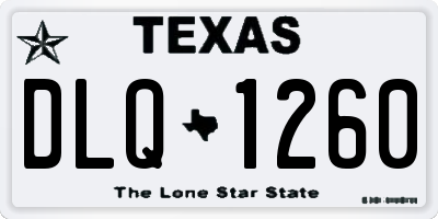 TX license plate DLQ1260