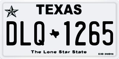 TX license plate DLQ1265