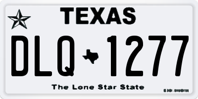 TX license plate DLQ1277