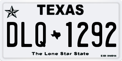TX license plate DLQ1292