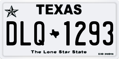 TX license plate DLQ1293