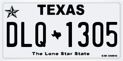 TX license plate DLQ1305