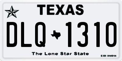 TX license plate DLQ1310