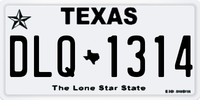 TX license plate DLQ1314