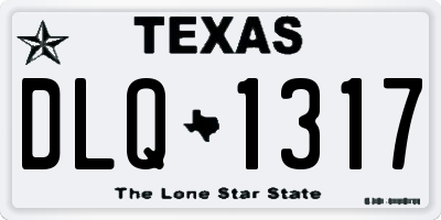 TX license plate DLQ1317