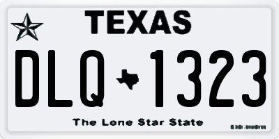 TX license plate DLQ1323