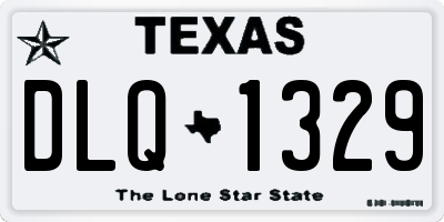 TX license plate DLQ1329