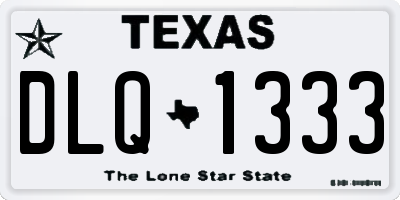 TX license plate DLQ1333
