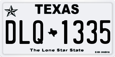TX license plate DLQ1335