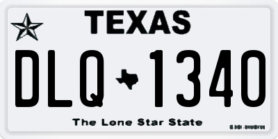 TX license plate DLQ1340