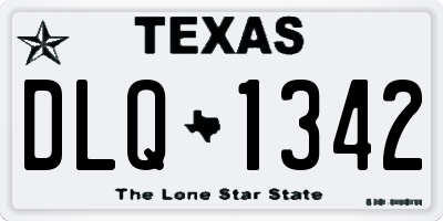 TX license plate DLQ1342
