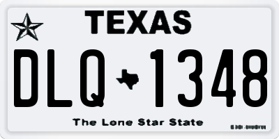 TX license plate DLQ1348