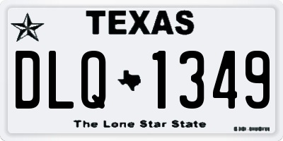 TX license plate DLQ1349