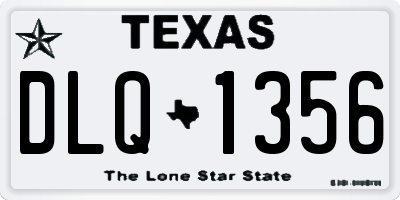 TX license plate DLQ1356