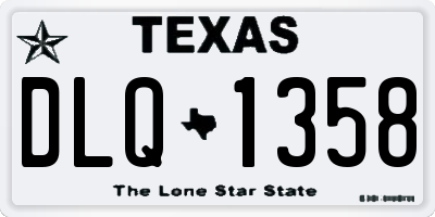 TX license plate DLQ1358