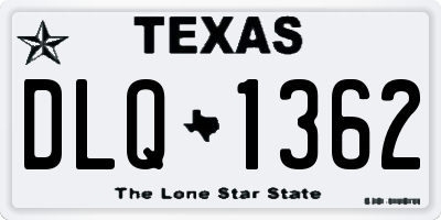 TX license plate DLQ1362