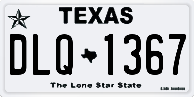 TX license plate DLQ1367