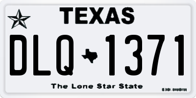 TX license plate DLQ1371