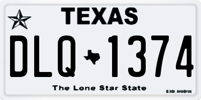 TX license plate DLQ1374