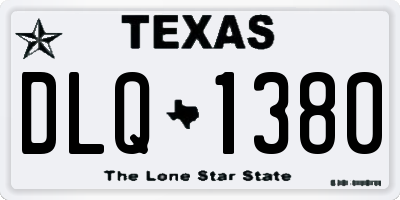 TX license plate DLQ1380