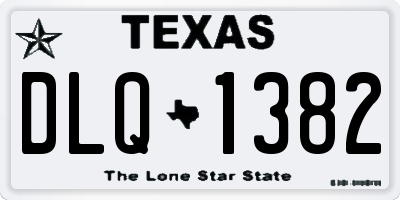 TX license plate DLQ1382