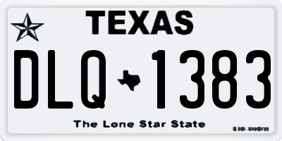 TX license plate DLQ1383