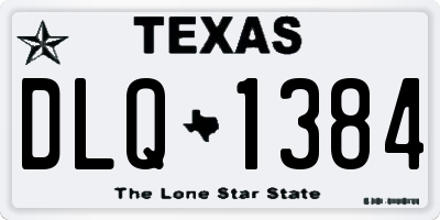 TX license plate DLQ1384