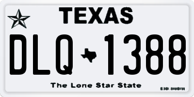 TX license plate DLQ1388