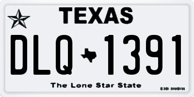 TX license plate DLQ1391
